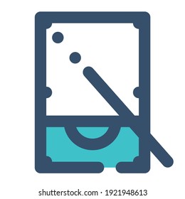icon billiard board using filled line style and blue color