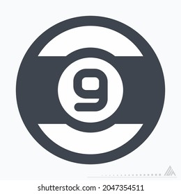 Icon Billiard - Glyph Style - Simple illustration, Editable stroke, Design template vector, Good for prints, posters, advertisements, announcements, info graphics, etc.