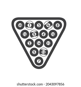 icon for billiards game, billiards is a popular indoor game all over the world. 