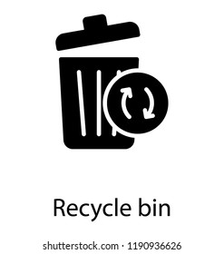 Icon of a bin with a cross sign depicting garbage recycle bin