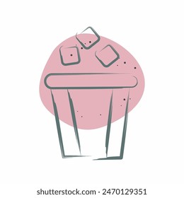 Icon Bin. related to Delete symbol. Color Spot Style. simple design illustration