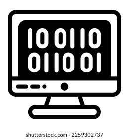Icon binary Illustration can be used for web app info graphic etc