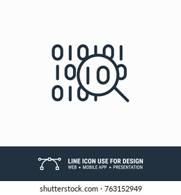Icon binary seach graphic design single icon vector illustration