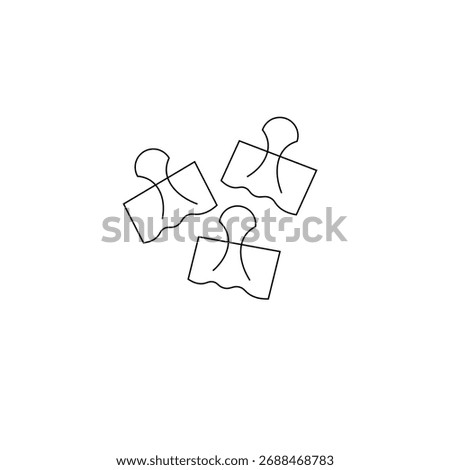 Icon Binder Clip Paper Vector