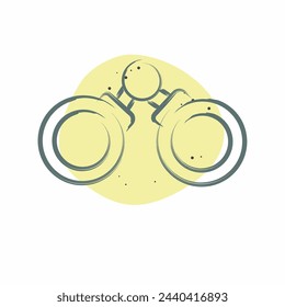 Icon Binocular. related to Military And Army symbol. Color Spot Style. simple design illustration