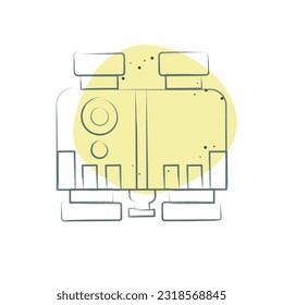 Icon Binocular. related to Military symbol. Color Spot Style. simple design editable. simple illustration