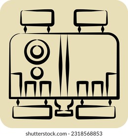 Icon Binocular. related to Military symbol. hand drawn style. simple design editable. simple illustration