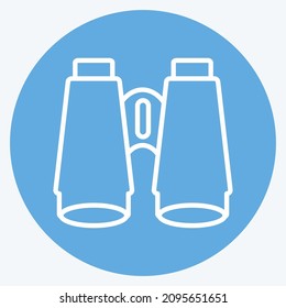Icon Binoculars - Blue Eyes Style - Simple illustration,Editable stroke,Design template vector, Good for prints, posters, advertisements, announcements, info graphics, etc.