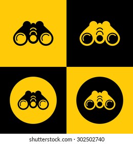 Icon of Binoculars For Mobile & Web. Eps-10.