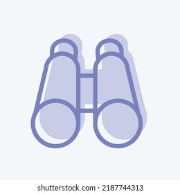 Icon Binoculars. suitable for education symbol. two tone style. simple design editable. design template vector. simple illustration