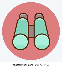 Icon Binoculars. suitable for education symbol. flat style. simple design editable. design template vector. simple illustration