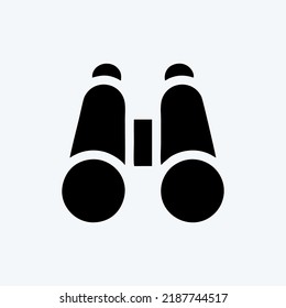 Icon Binoculars. suitable for education symbol. glyph style. simple design editable. design template vector. simple illustration