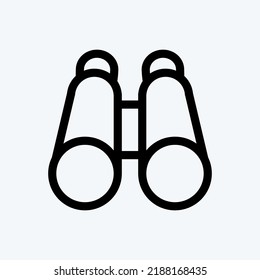 Icon Binoculars. suitable for education symbol. line style. simple design editable. design template vector. simple illustration