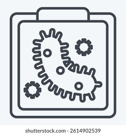 Icon Bio Art. related to Bioengineering symbol. line style