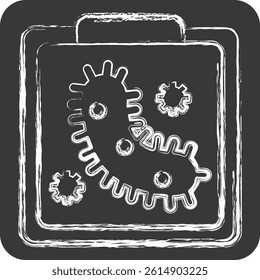 Icon Bio Art. related to Bioengineering symbol. chalk Style