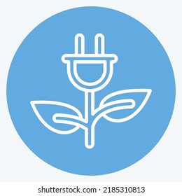 Icon Bio Energy. suitable for education symbol. blue eyes style. simple design editable. design template vector. simple illustration