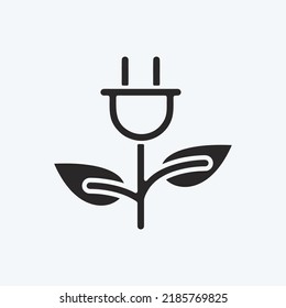 Icon Bio Energy. suitable for education symbol. glyph style. simple design editable. design template vector. simple illustration