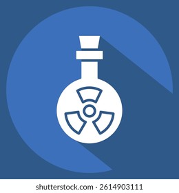 Icon Bio Weapon. related to Bioengineering symbol. long shadow style