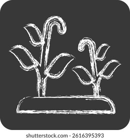 Icon Biochar. related to Save the World symbol. chalk Style. editable