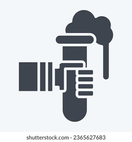 Icon Biochemical Research. related to Biochemistry symbol. glyph style. simple design editable. simple illustration