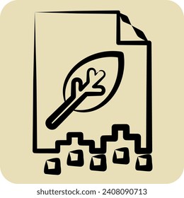Icon Biodegradable 2. related to Plastic Pollution symbol. hand drawn style. simple design editable. simple illustration