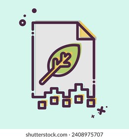 Icon Biodegradable 2. related to Plastic Pollution symbol. MBE style. simple design editable. simple illustration