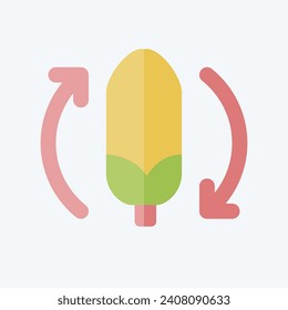 Icon Biodegradable. related to Plastic Pollution symbol. flat style. simple design editable. simple illustration