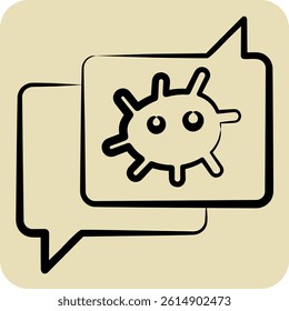 Icon Bioethics Deabte. related to Bioengineering symbol. hand drawn style