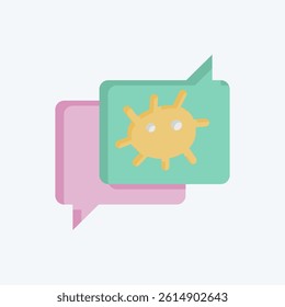 Icon Bioethics Deabte. related to Bioengineering symbol. flat style