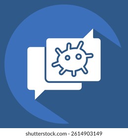 Icon Bioethics Deabte. related to Bioengineering symbol. long shadow style