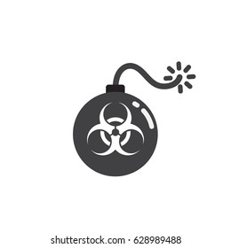 icon biohazard, chemical and hospital waste icon