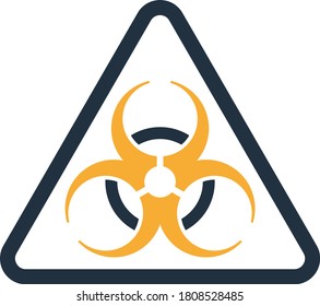 Symbol der Biogefährdung. Flaches Farbdesign. Vektorgrafik.