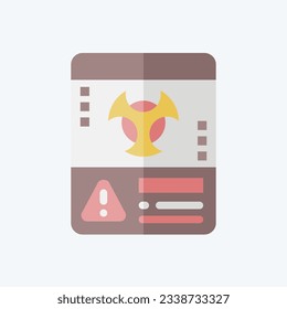 Icon Biohazard. related to Nuclear symbol. flat style. simple design editable. simple illustration