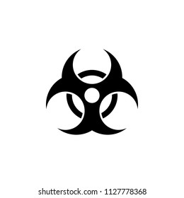 The icon of biohazard. Simple flat icon illustration, vector of biohazard for a website or mobile application