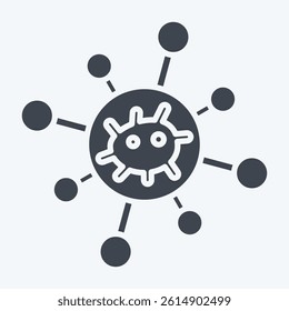 Icon Biological Network. related to Bioengineering symbol. glyph style