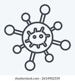 Icon Biological Network. related to Bioengineering symbol. line style