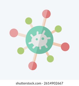 Icon Biological Network. related to Bioengineering symbol. flat style
