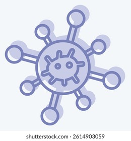 Icon Biological Network. related to Bioengineering symbol. two tone style