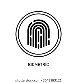 Icon a biometric, isolated against a clean background.
