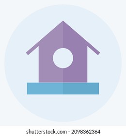 Icon Bird Home - Flat Style - Simple illustration,Editable stroke,Design template vector, Good for prints, posters, advertisements, announcements, info graphics, etc.