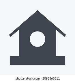 Icon Bird Home - Glyph Style - Simple illustration,Editable stroke,Design template vector, Good for prints, posters, advertisements, announcements, info graphics, etc.