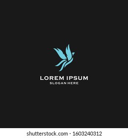 icon bird logo design template elements