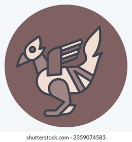 Icon Bird Statues. related to Cambodia symbol. color mate style. simple design editable. simple illustration