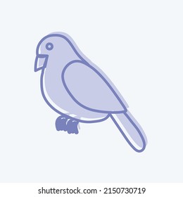 Icon Bird. suitable for animal symbol. two tone style. simple design editable. design template vector. simple symbol illustration