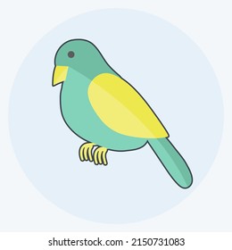 Icon Bird. suitable for animal symbol. flat style. simple design editable. design template vector. simple symbol illustration