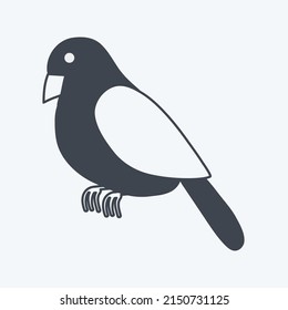 Icon Bird. suitable for animal symbol. glyph style. simple design editable. design template vector. simple symbol illustration