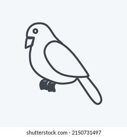 Icon Bird. suitable for animal symbol. line style. simple design editable. design template vector. simple symbol illustration