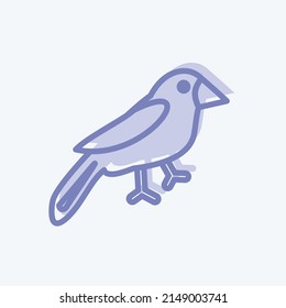 Icon Bird. suitable for Spring symbol. two tone style. simple design editable. design template vector. simple symbol illustration