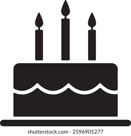 Icon birthday cake clipart on white background
