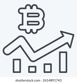 Icon Bitcoin Chart. related to Cryptocurrency symbol. line style